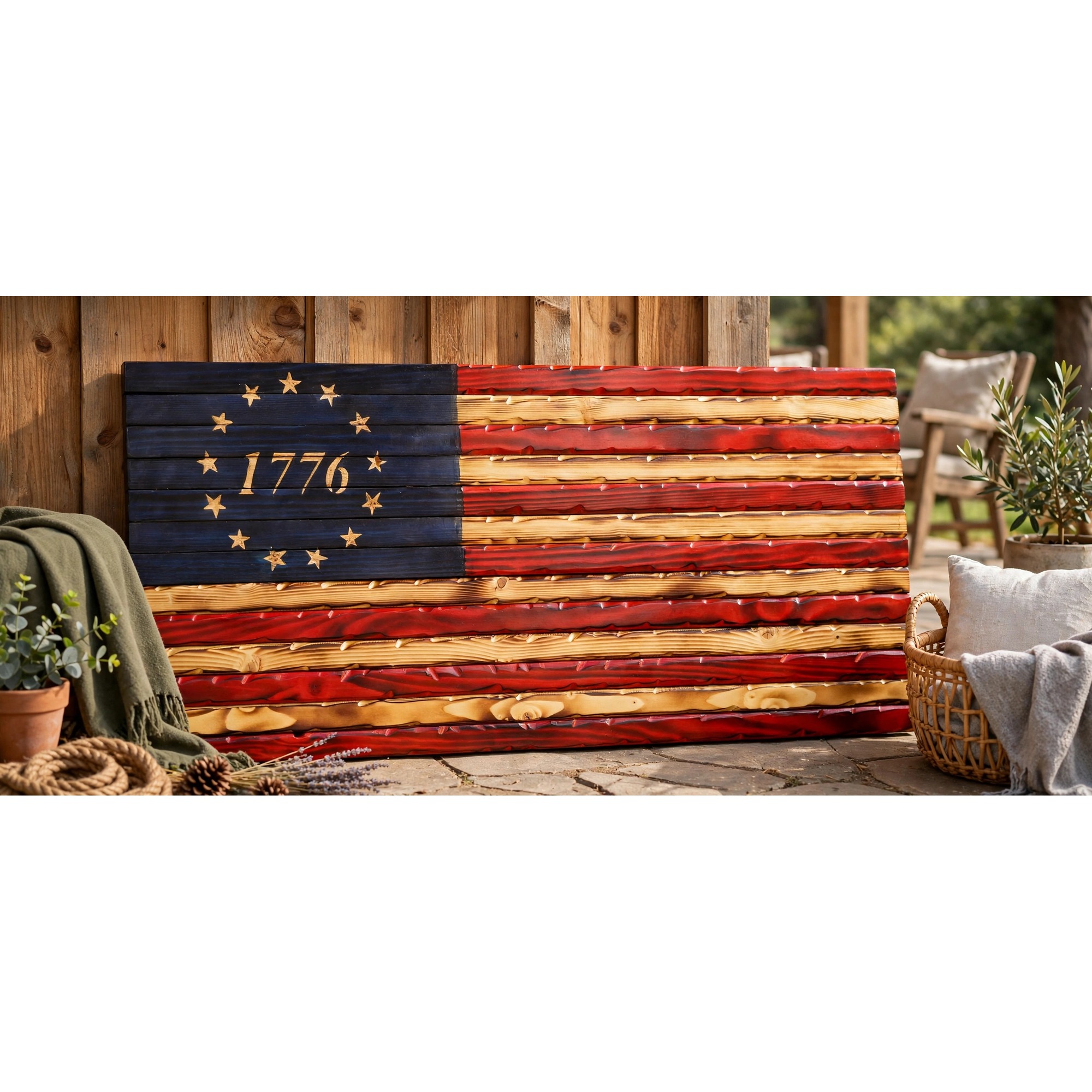 Rustic 1776 Flag